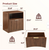 Fluted Nightstand, Wood Night Stand Mid Century Modern with Drawer and Storage.