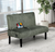 43" W Armless Loveseat Sofa with USB Port, Green. 43" W Armless Loveseat Sofa with USB Port, Green.