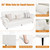 Couches for Living Room, 84 Inch Comfy Teddy Fleece Sofas for Living Room with Removable Pillow Curved Armrests, Minimalist Small Couch with Convenient Side Pockets, White. (Already assembled) Couches for Living Room, 84 Inch Comfy Teddy Fleece Sofas for Living Room with Removable Pillow Curved Armrests, Minimalist Small Couch with Convenient Side Pockets, White. (Already assembled)