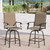 Swivel Bar Stools Set of 2, Bar Height Chairs, Outdoor Bar Chairs, High Top Patio Chairs, Supports 300 lbs (Brown Fabric). Swivel Bar Stools Set of 2, Bar Height Chairs, Outdoor Bar Chairs, High Top Patio Chairs, Supports 300 lbs (Brown Fabric).