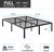 18 Inch Metal Bed Frame Full Size Platform Bed Frame No Box Spring Needed, Heavy Duty Sturdy and Stable, Mattress Foundation, Easy Assembly, Under Bed Storage, Full, Black. 18 Inch Metal Bed Frame Full Size Platform Bed Frame No Box Spring Needed, Heavy Duty Sturdy and Stable, Mattress Foundation, Easy Assembly, Under Bed Storage, Full, Black.