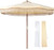 Market Wood Fringe Patio Umbrella with Carry Bag Tassels for Outdoor Event Garden Yard House Wedding Party Deck Poolside Sun Shade Parasol. Market Wood Fringe Patio Umbrella with Carry Bag Tassels for Outdoor Event Garden Yard House Wedding Party Deck Poolside Sun Shade Parasol.