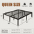 Metal Platform Bed Frame, Queen Size Bed Frame with 14”Under-Bed Storage, Heavy-Duty Bed Frame with 6 Non-Slip Mattress Gaskets,No Box Spring Required ,Noise Free-Black. Metal Platform Bed Frame, Queen Size Bed Frame with 14”Under-Bed Storage, Heavy-Duty Bed Frame with 6 Non-Slip Mattress Gaskets,No Box Spring Required ,Noise Free-Black.