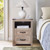 Farmhouse Nightstand without Charging Station & Drawers, Grey Wood Bedside Table, End Table with 2 Storage Drawers & USB Ports for Bedroom, DormGrey. Farmhouse Nightstand without Charging Station & Drawers, Grey Wood Bedside Table, End Table with 2 Storage Drawers & USB Ports for Bedroom, DormGrey.