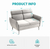 Loveseat Sofa Sets for Living Room, Linen Fabric Sofa with Metal legs- Light Grey.  (Already assembled) Loveseat Sofa Sets for Living Room, Linen Fabric Sofa with Metal legs- Light Grey.  (Already assembled)
