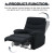 Upholstered Fabric Recliner Chair, Single Manual Reclining Sofa, with Soft Thick Cushion, Home Theater Seating, for Bedroom Elderly Lounge, Blue Grey.