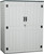 Vertical Resin Storage Shed, 60 Cuft Garden Tool Sheds & Outdoor Storage, Plastic Outdoor Storage Cabinet Waterproof, 4.5 x 2.3 ft Backyard Outside Lawn Mower Storage Shed, Light Grey.