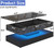 47.2" Large Lift Top Coffee Table with Charging Station, LED Modern High Glossy Center Table with Hidden Compartment Storage, Black Lift Living Room Tables with Marbling Print, Black.