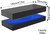 47.3in Large High Glossy Coffee Table with 2 Storage Drawers,Black/White Modern Coffee Tables for Living Room,Living Room Tables, Black.  (Already assembled)