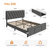 Full Size Bed Frame, Upholstered Platform Bed Frame with Storage Drawers, Mattress Foundation with Solid Wooden Slats Support, No Box Spring Needed.
