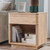 Modern Nightstand with Charging Station, End Table, Wood Beside Table - Natural Oak.