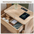 Modern Nightstand with Charging Station, End Table, Wood Beside Table - Natural Oak.