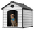 57" Extra Large Dog House Outdoor Weatherproof, 5XL Big Dog House for 2 Large Dogs Outside, Insulated Igloo Pet House with Elevated Floor, Extra Durable Resin Plastic, 57Lx47Wx50H, Cemented Grey.