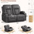 RV Loveseat Recliner Sofa, Reclining Loveseat Wall Hugger Recliners with USB Ports, Cup Holders, Insert Pockets, RV Recliners for Travel Trailers & Living Room, RV Furniture | RV Couch | Gray.  (Already assembled)