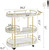 Bar Carts Gold with 4-Tiers Storage Shelves，Mobile Bar Seving Cart On Wheels with Wine Rack and Glass Holder for Kitchen, Living Room, Dining Room,White..