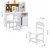 Kids Desk and Chair Set, Wooden Study Desk with Hutch, Storage Cabinet, Writing Desk-Computer Workstation for Kids Bedroom & Study Room,White.  (Already assembled)
