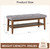 Entryway Shoe Bench, End of Bed Bench,Upholstered Button-Tufted Bench for Kitchen, Fabric Ottoman Bench for Living Room, Padded Bench with Solid Wood Shelf,Grey.