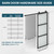 28 x 84 in Metal and Glass Sliding Barn Door with Installation Hardware Kit (Soft-Close Included).