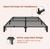 Queen Size Metal Platform Bed Frame 14 Inch No Screws Needed Heavy Duty Steel 800 lbs Capacity Tool Free Assembly No Box Spring Noise Free.