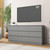 Vibe & Dine 9 Drawer Dresser, 59.1" Long Dresser for Bedroom Free Handle, Modern Wooden Chest of Drawers with Wide Storage for Living Room, Grey.  (Already assembled)