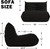 Bean Bag Chair, Memory Foam Bean Bag Sofa Large Bean Bag Chair for Adults, Bean Bag Chairs for Teens with High Density Comfortable Foam, Memory Foam Lazy Sofa for Living Room, Bedroom (Black).