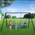 600lbs Heavy Duty Swing Set with 1 Platform Swing, 2 Belt Swings,A Frame Metal Swing Outdoor.