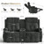 Fabric Reclining Loveseat, Massage Loveseat Recliner Sofa Heavy Weight Capacity, RV Love Seat Chair Clearance with Console, USB, Type C Port, Storage, Cup Holders, Wall Hugger Couch for Living Room. (Already assembled)