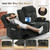 Fabric Reclining Loveseat, Massage Loveseat Recliner Sofa Heavy Weight Capacity, RV Love Seat Chair Clearance with Console, USB, Type C Port, Storage, Cup Holders, Wall Hugger Couch for Living Room. (Already assembled)