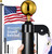 20ft 13 Gauge Thicken Sectional Flag Pole Kit Aluminum Flagpole Set for Outside House Inground Yard Garden Residential Commercial with USA Flag Top Halyard Raising Rope Sleeve Black.