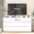 White Dresser for Bedroom, 63 Inch Long 9 Drawers Dresser with Charging Station, Modern Large Wood Chest of Drawers Handle Free_ White.