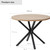 Round Dining Table Kitchen Dining Table with Four Metal Legs for Living Room Dining Room Light Brown. Round Dining Table Kitchen Dining Table with Four Metal Legs for Living Room Dining Room Light Brown.