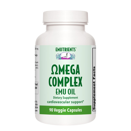 EMUTRIENTS™ Ωmega Complex Emu Oil - 750mg Veggie Capsules EMUTRIENTS™ Ωmega Complex Emu Oil - 750mg Veggie Capsules