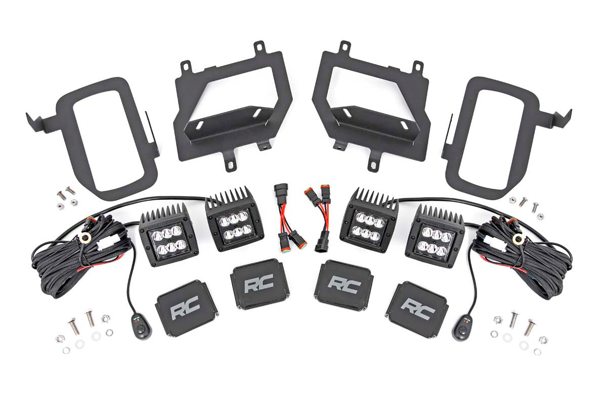 2015-2017 Ford F-150 LED Light Kit | Fog Mount | Dual 2" Black Pairs | Spot
