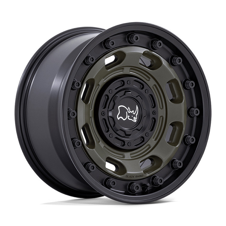 ①BLACK RHINO オリーブグリーン　17ｘ8.0J 6H139.7 2本 Black Rhino Atlas Olive Drab Green Wheels | Offroad Alliance