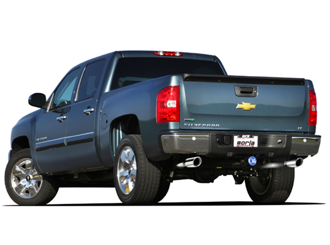 Borla 14 Silv/Sierra 1500 EC Std/CC Short 143.5in WB Touring Single Split Rear Exit Cat-Back Exhaust