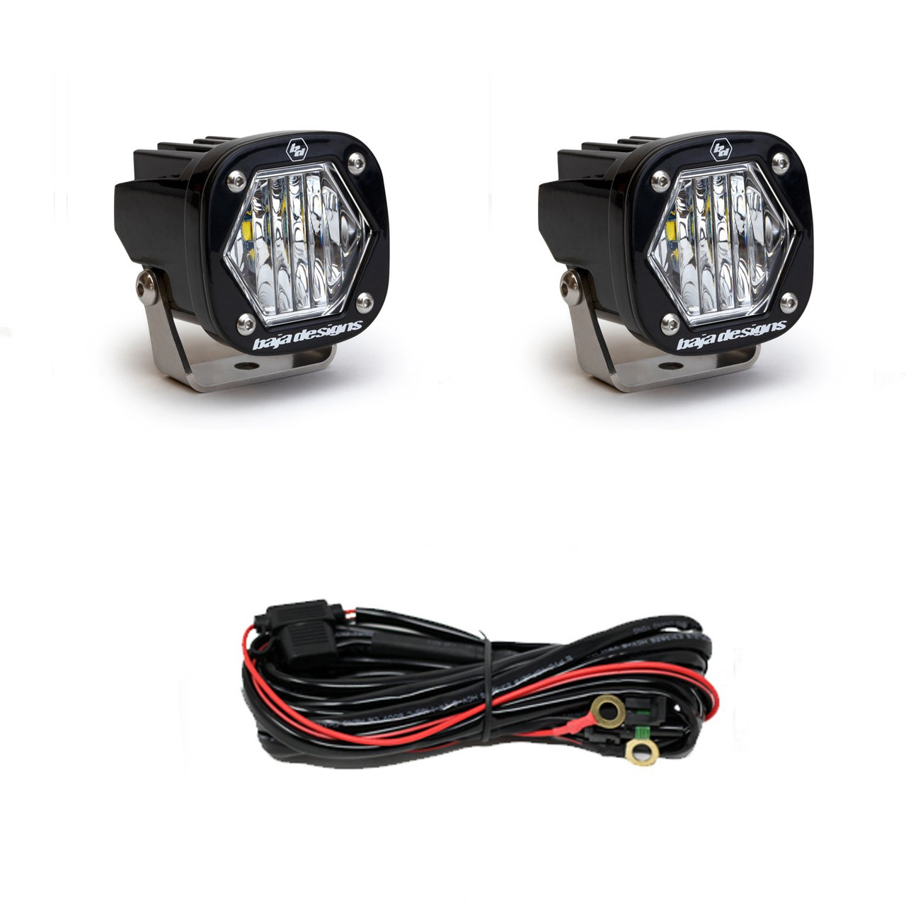 4x 6-Round LED Off-Road Pod Lights – 36W Each, With Mounting Brackets – Bumper, Roof, Grille