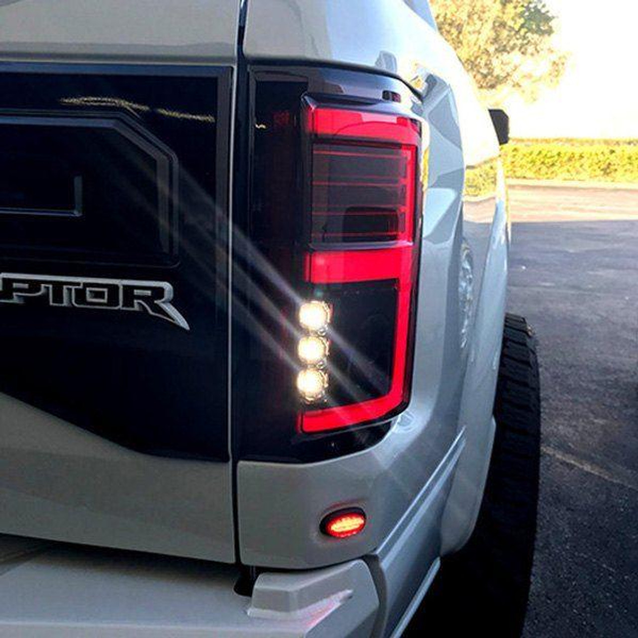 Recon Fiber Optic LED Tail Lights (Black/Smoked Lens)