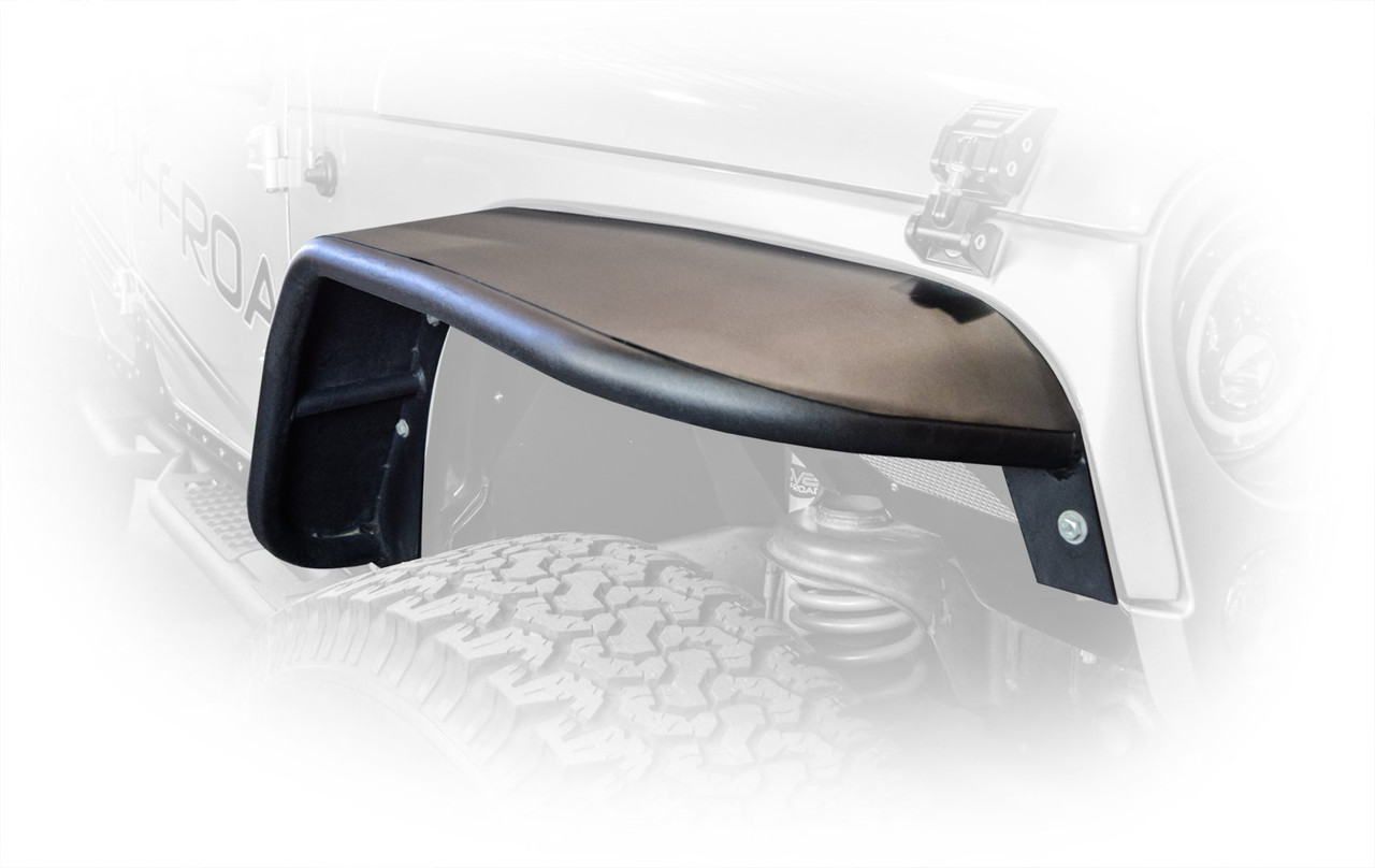 DV8 Flat Tube Fenders Front and Rear 07-18 Jeep JK - FENDB-02