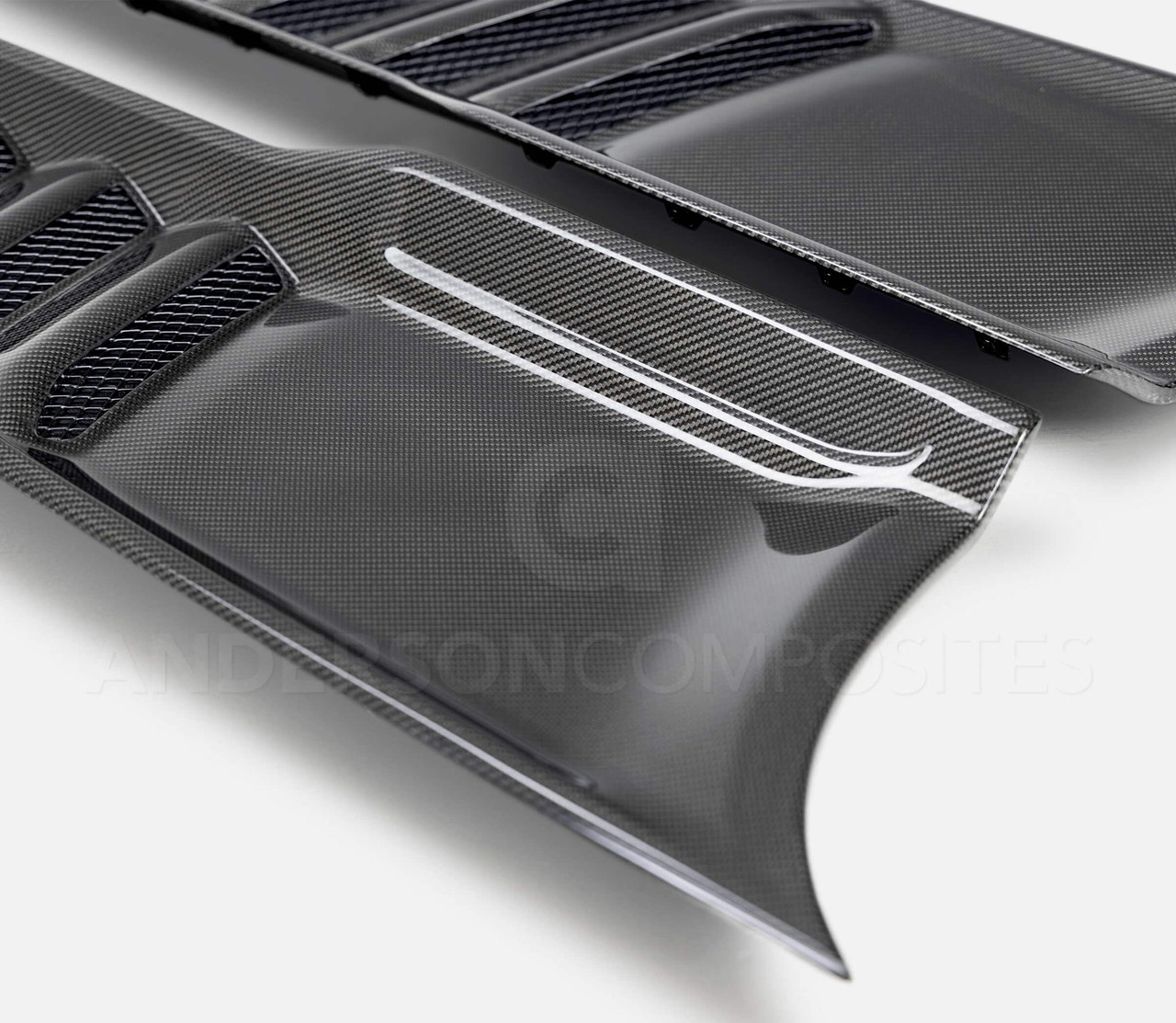 Anderson Composites 2021 RAM TRX TypeOE Carbon Fiber Hood Vents (Pair)