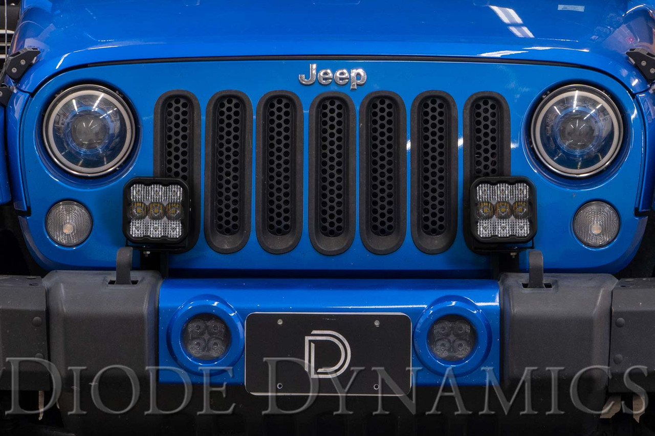 Diode Dynamics SS5 Bumper LED Pod Light Kit for 07-18 Jeep JK