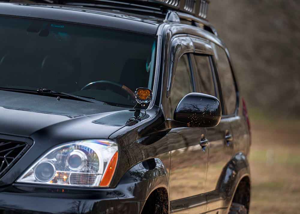 Morimoto A-Pillar Light Brackets: 03-09 Lexus GX470 - BAF042