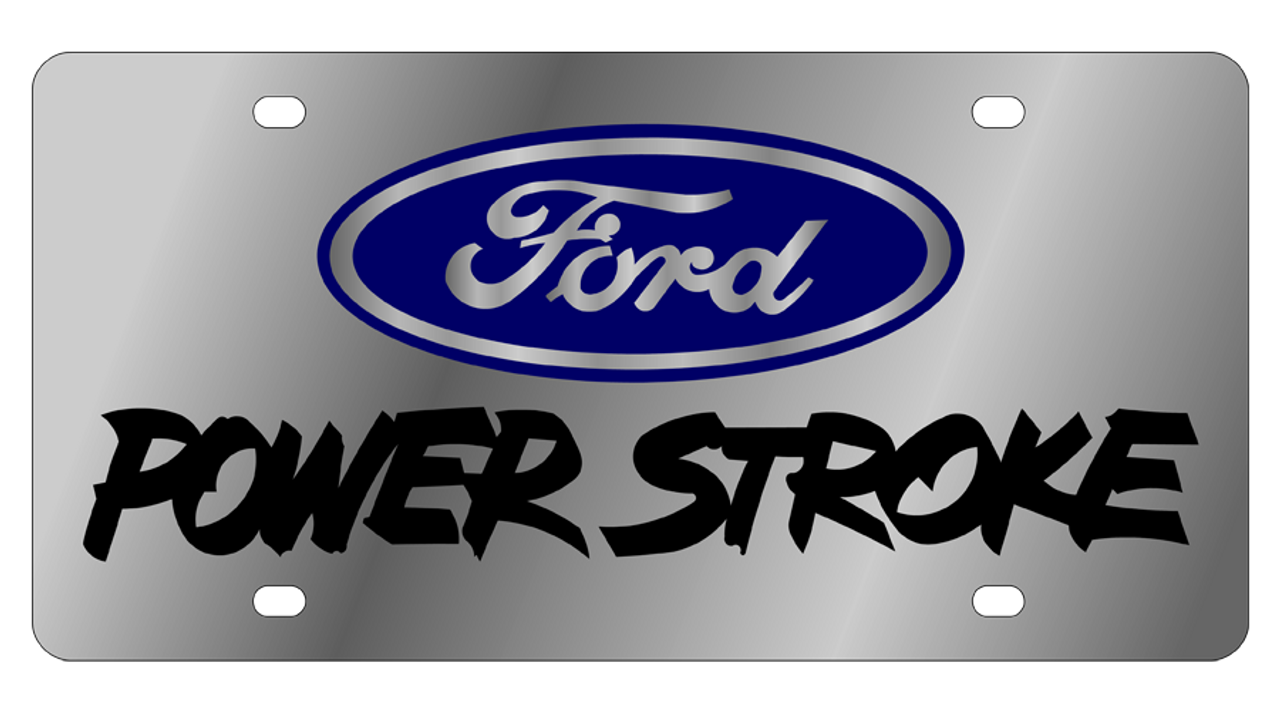 Eurosport PowerStroke Stainless Steel License Plate - 1502-1