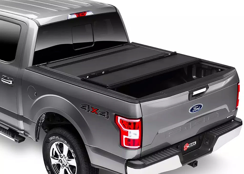 Truck with premium bed cover installed