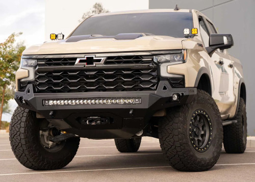 Addictive Desert Designs Stealth Fighter Front Bumper: 22+ Chevy 1500 ZR2 - F120083030103