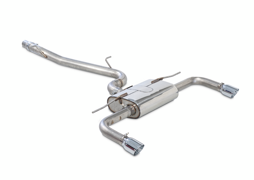 AWE Touring Edition Exhaust for Audi 8V A3 2.0T - Dual Outlet, Chrome Silver 90 mm Tips - 3015-32056