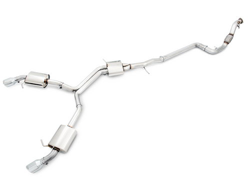 AWE Touring Edition Exhaust for B9 A4, Dual Outlet - Chrome Silver Tips (includes DP) - 3015-32078