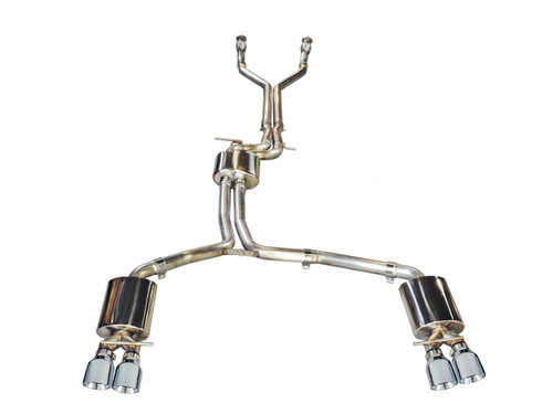 AWE Touring Edition Exhaust for Audi C7 S7 4.0T - Chrome Silver Tips - 3015-42012