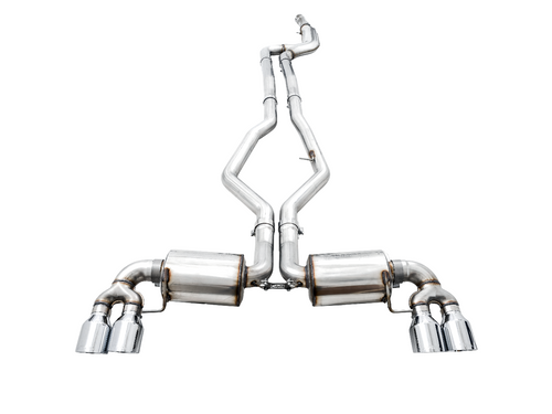 AWE Non-Resonated Touring Edition Exhaust for G2X M340i / M440i - Chrome Silver Tips - 3015-42148