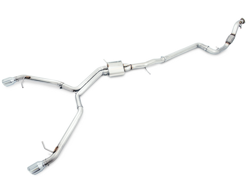 AWE Track Edition Exhaust for B9 A4, Dual Outlet - Chrome Silver Tips (includes DP) - 3020-32024