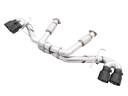 AWE Track Edition Exhaust for C8 Corvette - Diamond Black Tips - 3020-43086